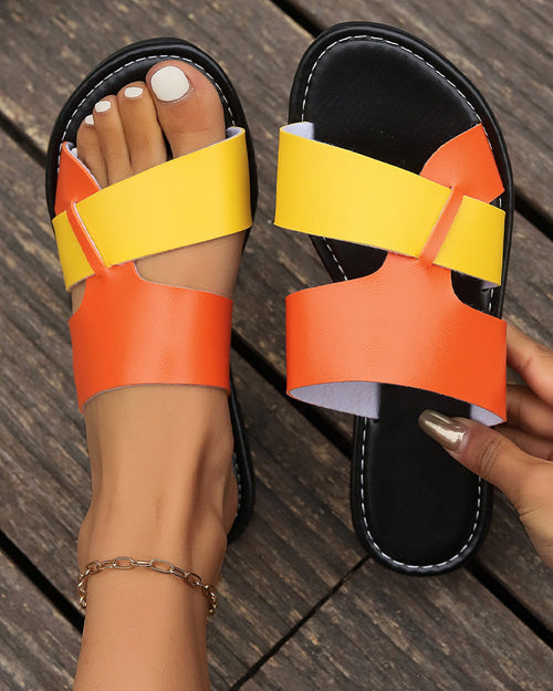 Colorblock Women's Slippers
